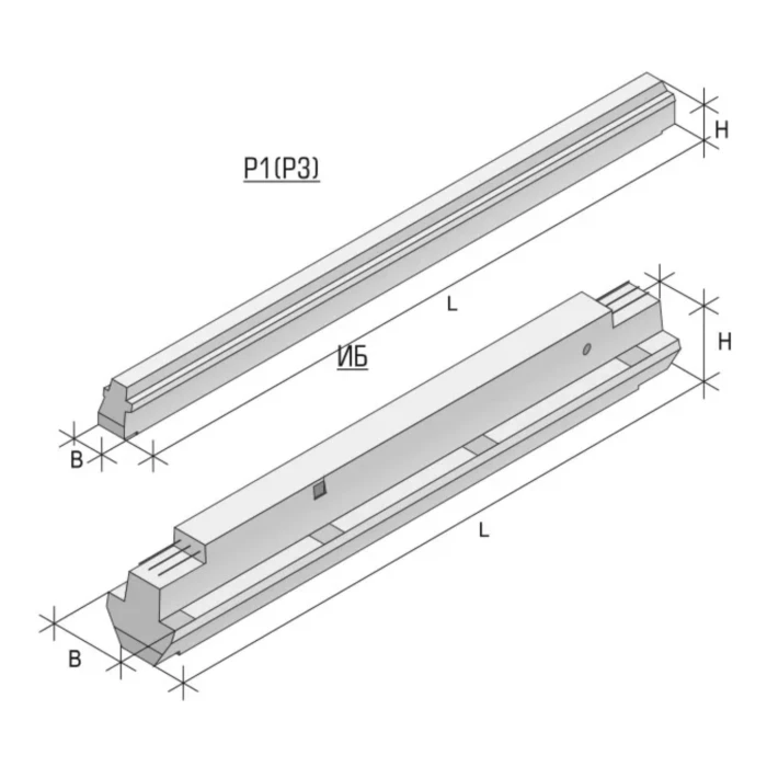 Ригель железобетонный Р1-12-2